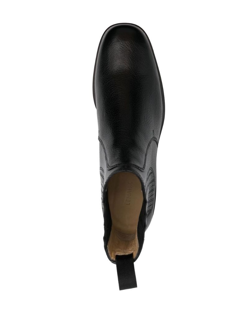 Black Leather Ankle Boots