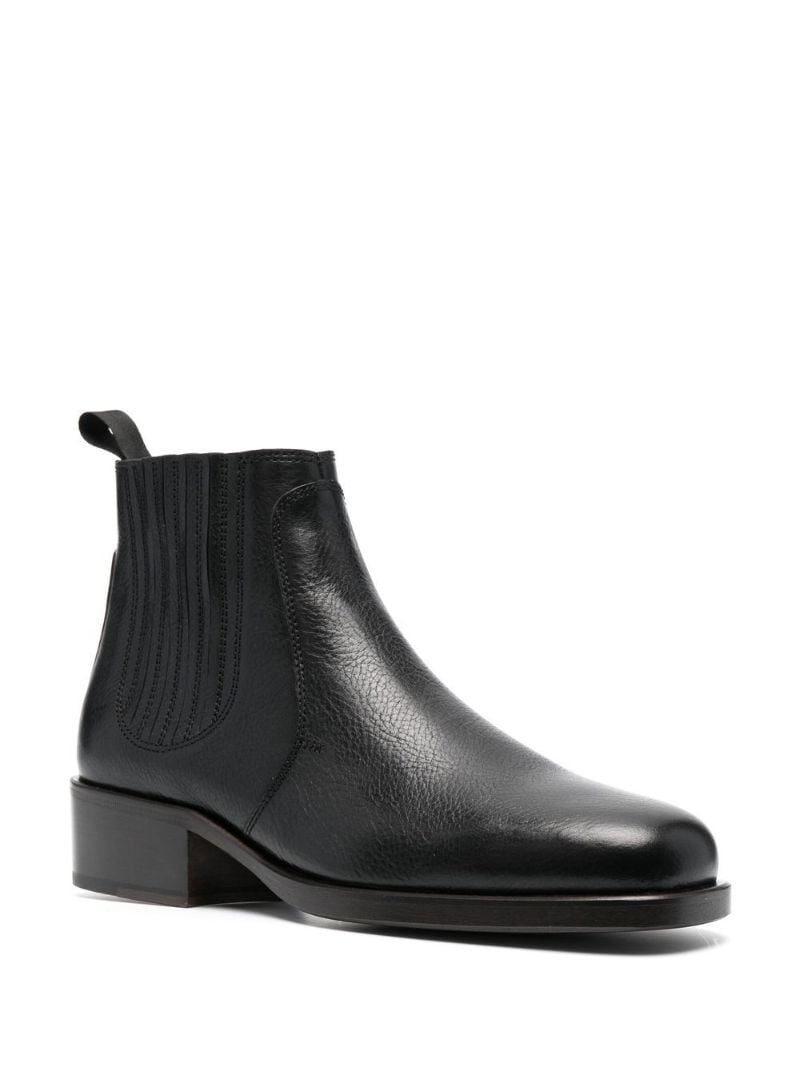 Black Leather Ankle Boots