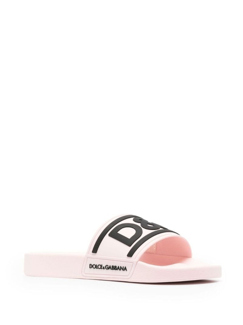Pink Logo Rubber Slides