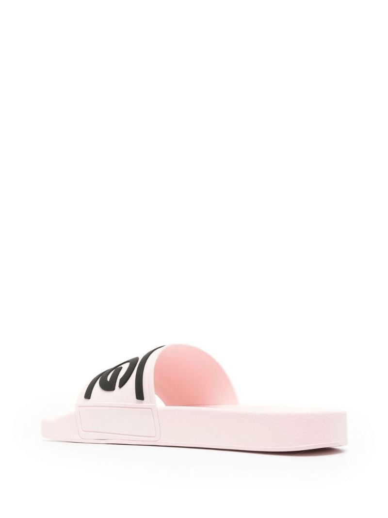 Pink Logo Rubber Slides