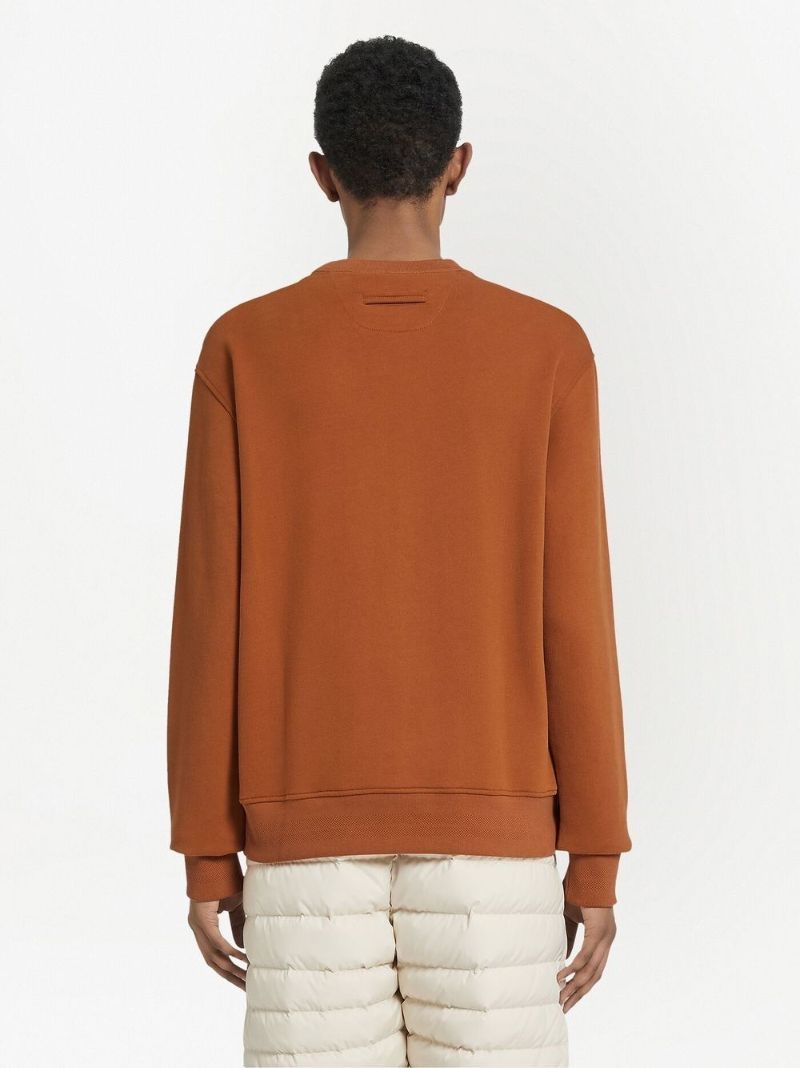 Brown Logo Print Cotton Sweatshirt