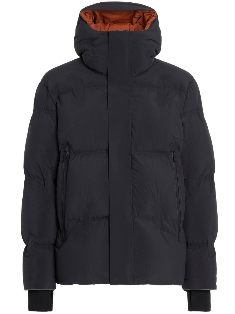 Black Feather-down Hooded Jacket