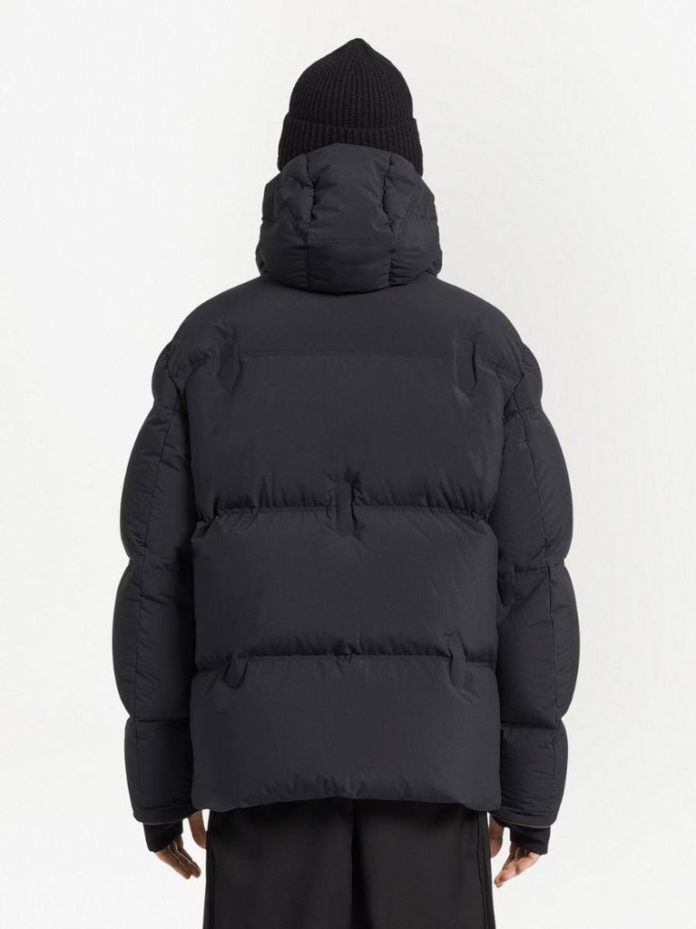 Black Feather-down Hooded Jacket