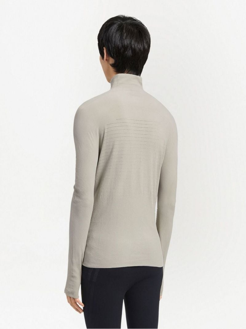 Neutral Jacquard Long Sleeve T-shirt