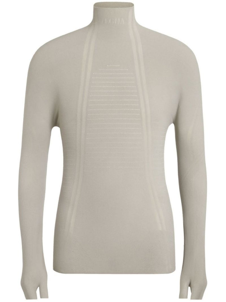 Neutral Jacquard Long Sleeve T-shirt