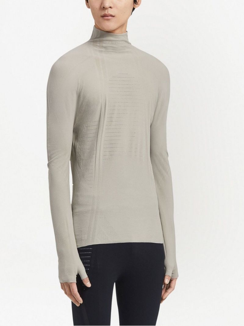 Neutral Jacquard Long Sleeve T-shirt