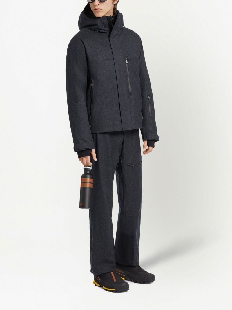 Grey Techmerino Three-layer Merino Wool Ski Trousers