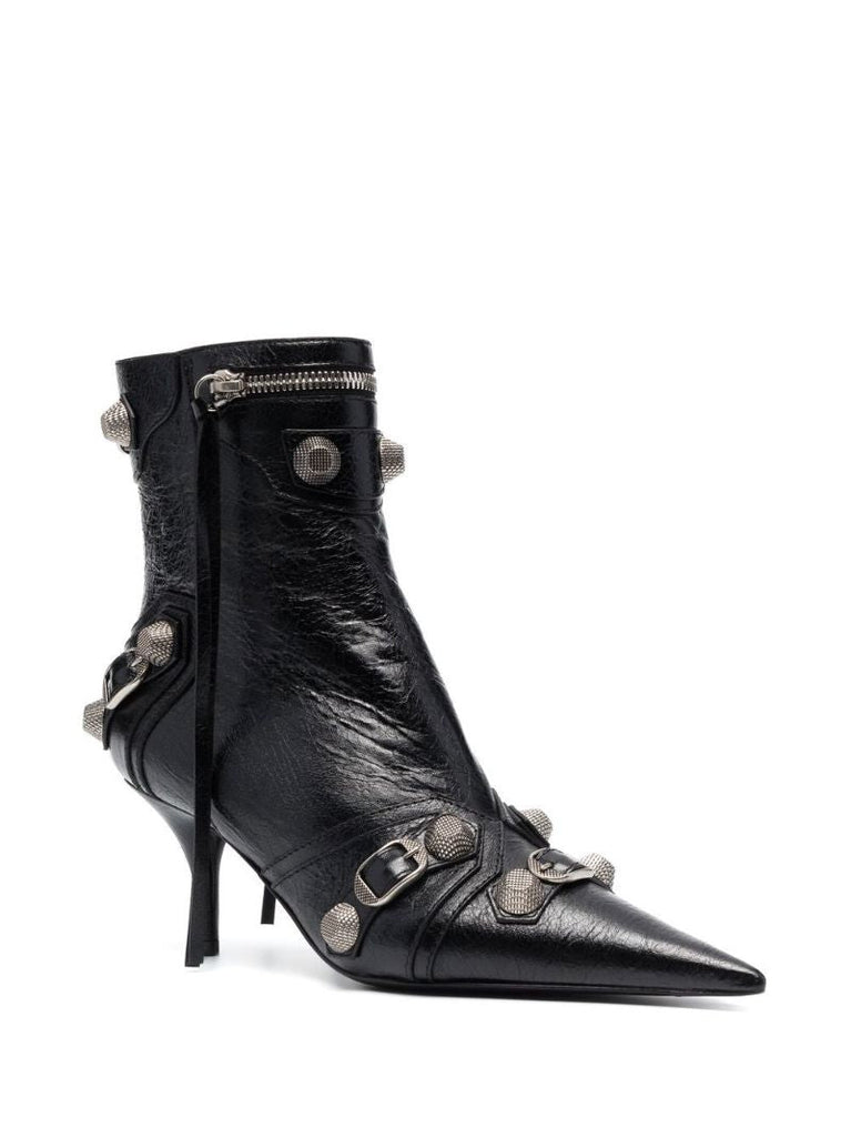 Black Cagole 70mm Leather Ankle Boots