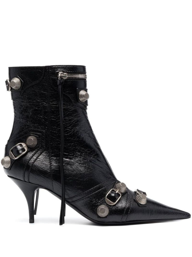 Black Cagole 70mm Leather Ankle Boots