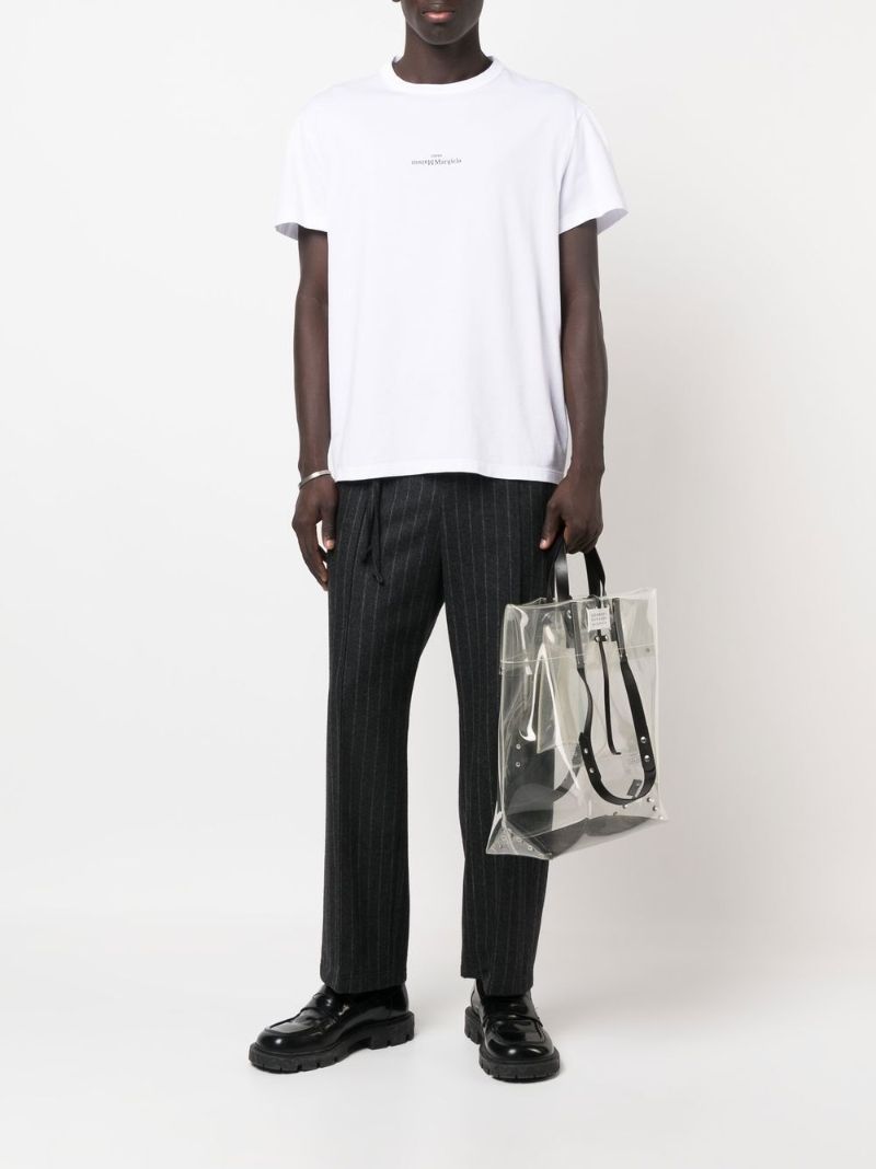 White Logo Cotton T-shirt