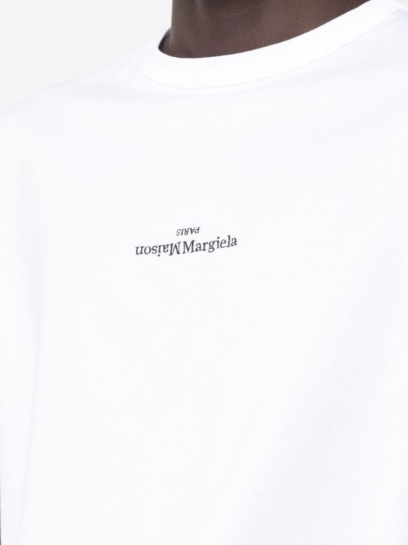 White Logo Cotton T-shirt