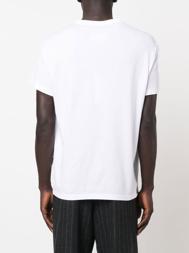 White Logo Cotton T-shirt