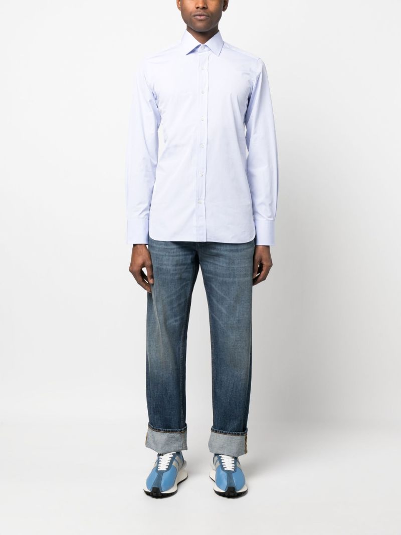 Blue Slim-fit Buttoned Shirt