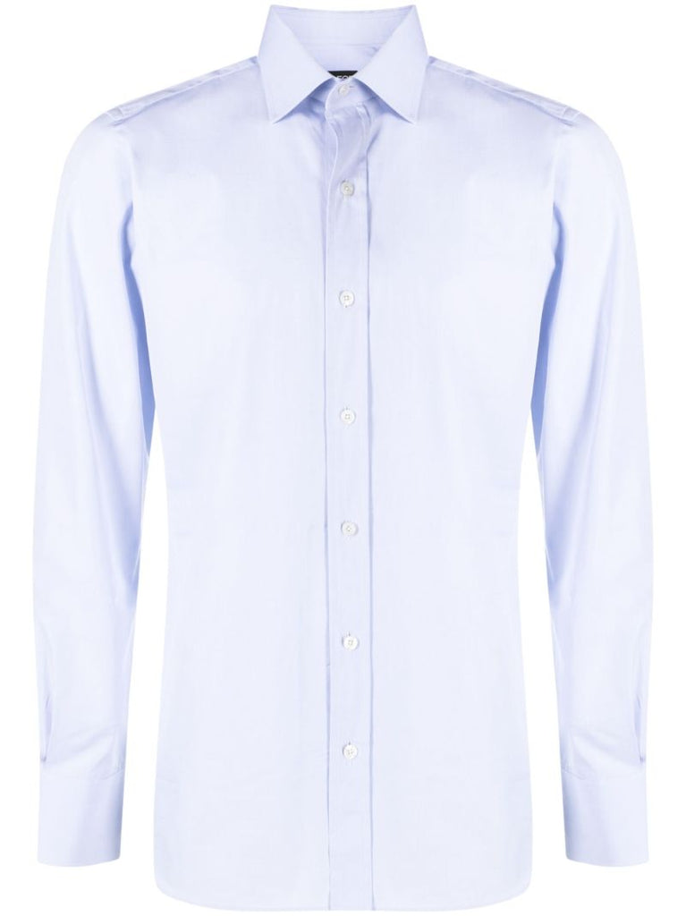 Blue Slim-fit Buttoned Shirt