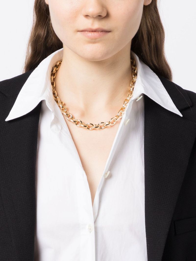 Gold-plated Portrait Chunky Chain Necklace