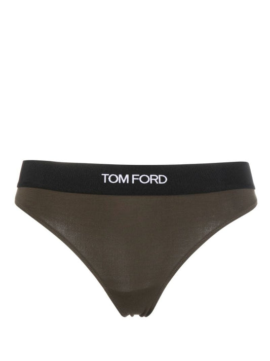 Green Logo Thong