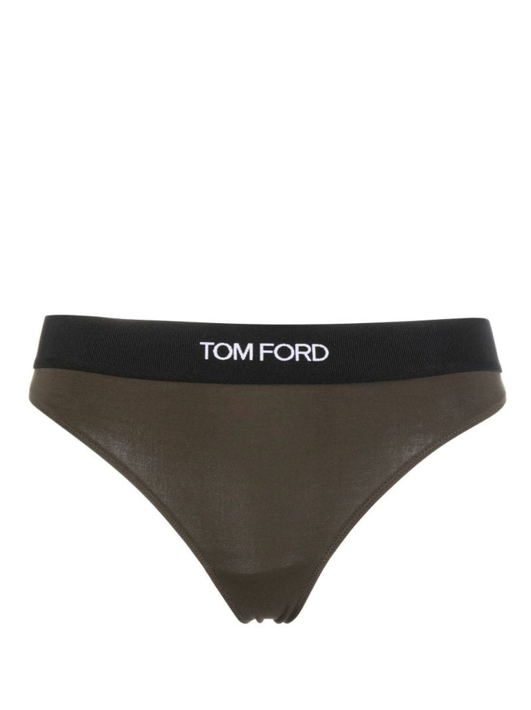 Green Logo Thong