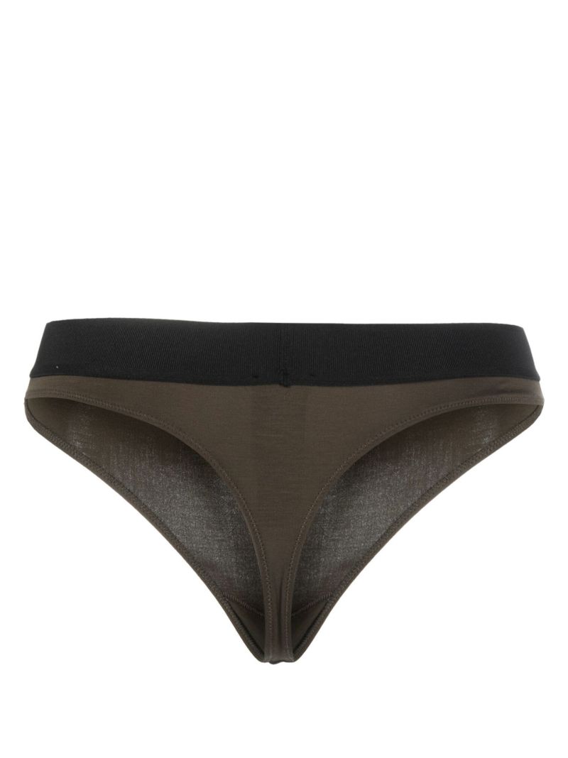 Green Logo Thong