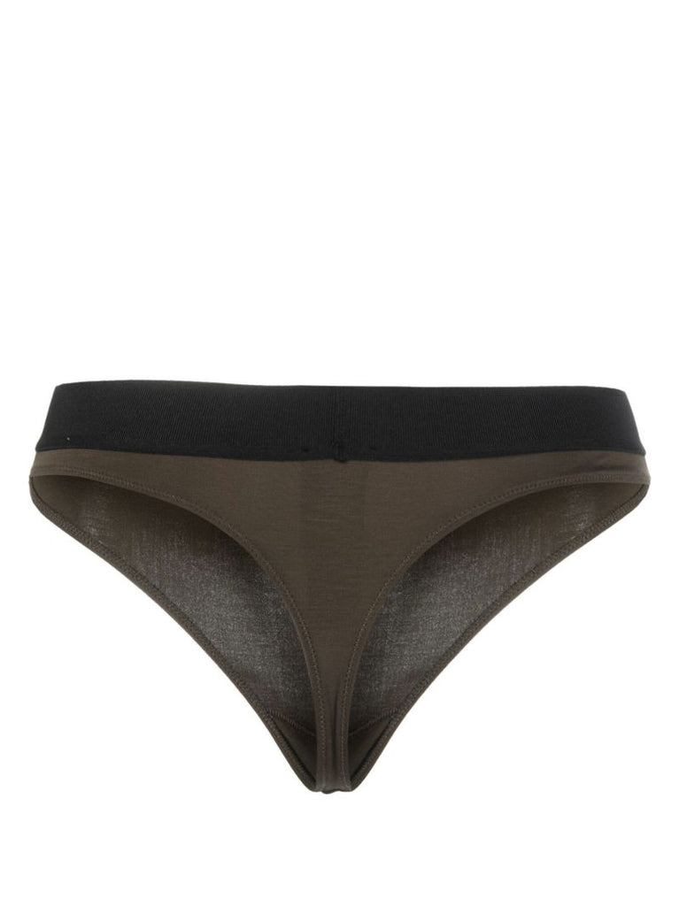 Green Logo Thong