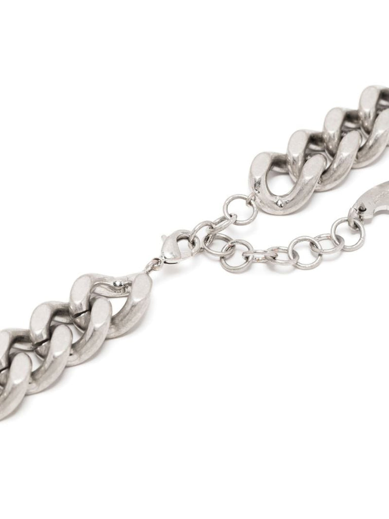 Silver-tone Arrows Chain Necklace