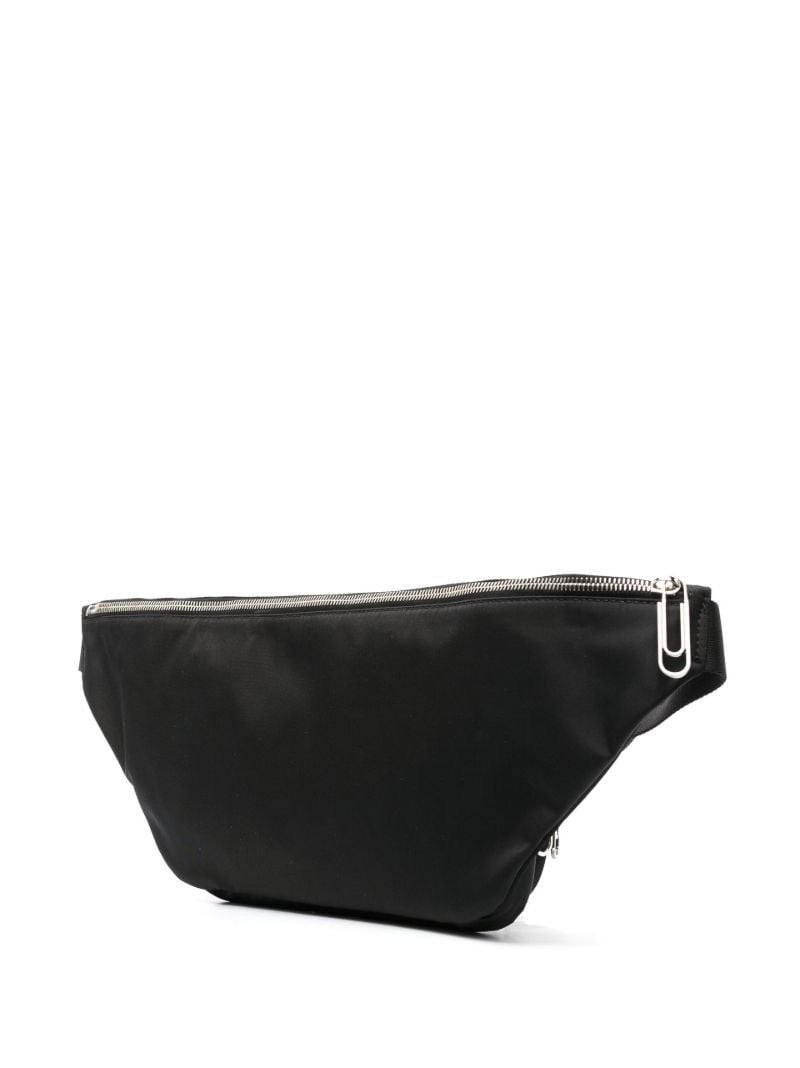 Black Logo Print Cross Body Bag