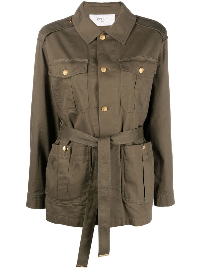 Green Safari Belted Jacket
