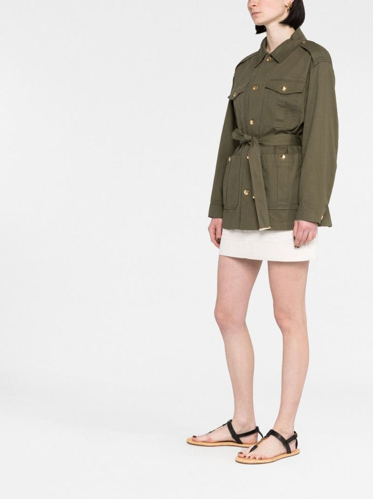 Green Safari Belted Jacket