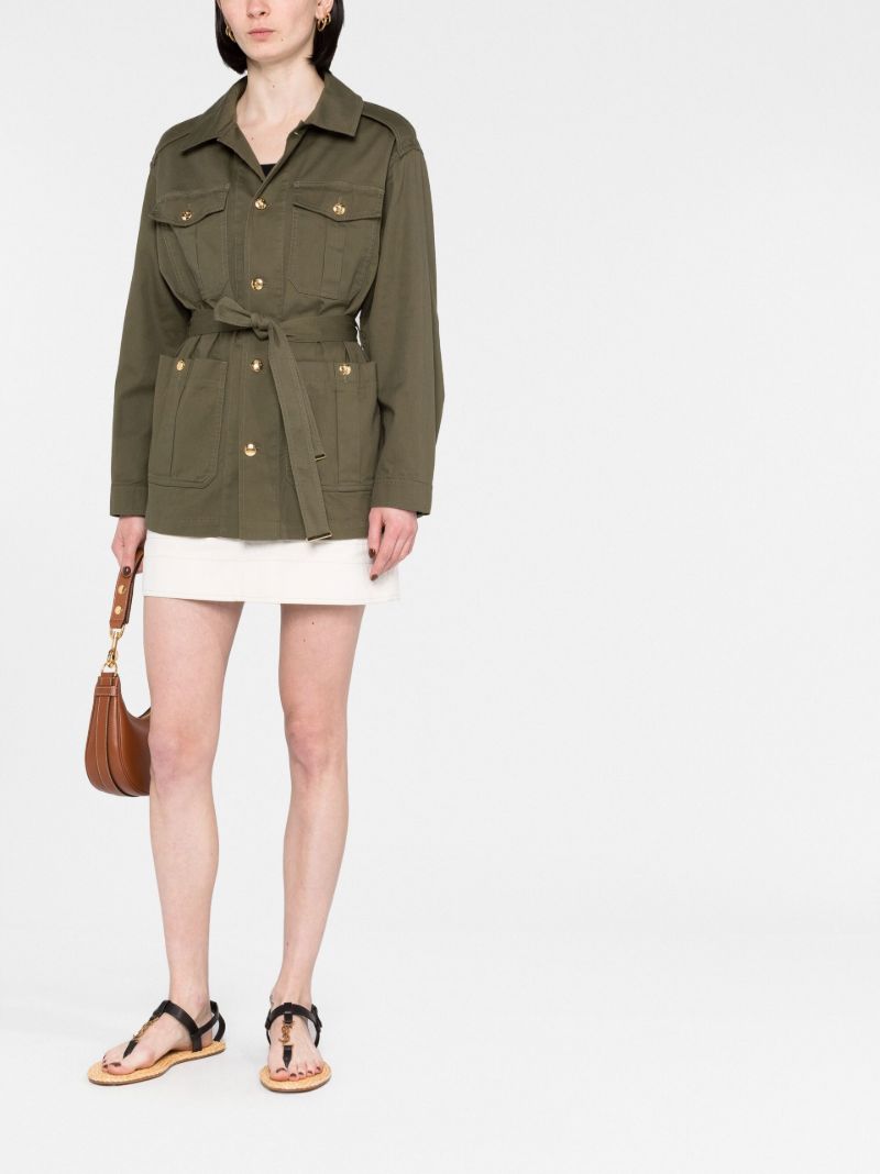 Green Safari Belted Jacket