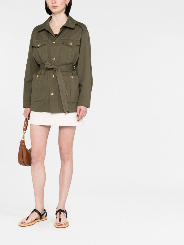 Green Safari Belted Jacket