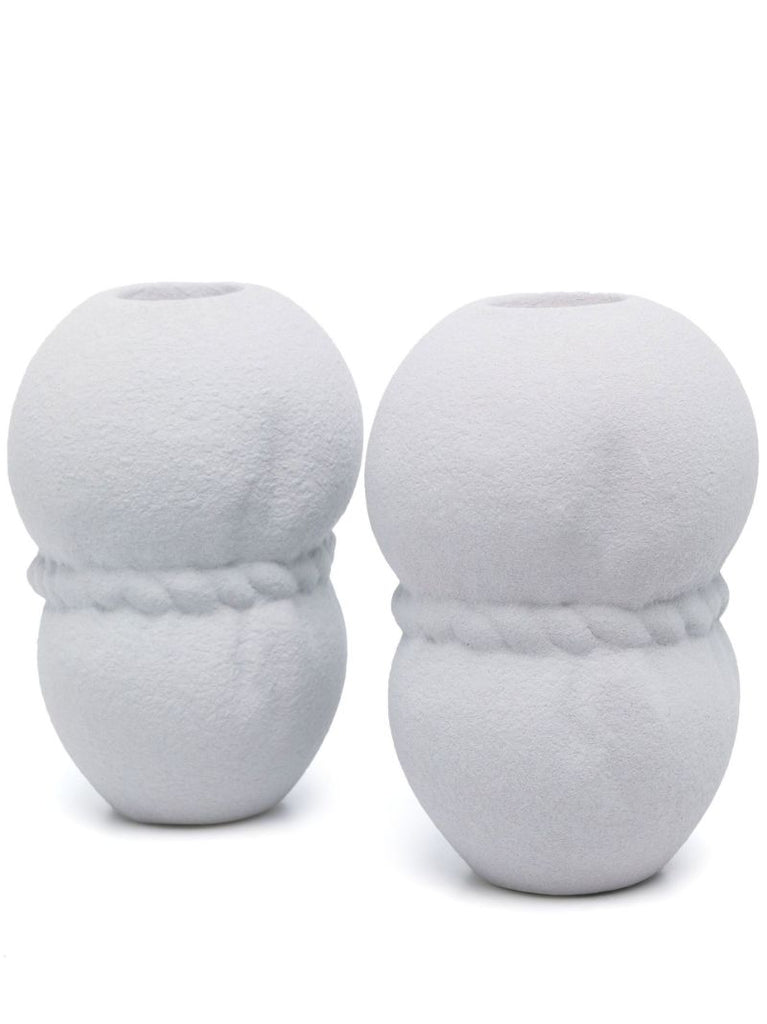 Purple Rope Ceramic Candle Stick Holders