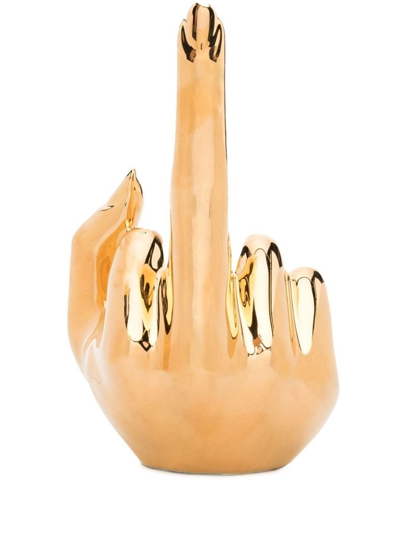 Gold-tone 2020 Earthenware Candlestick Holder