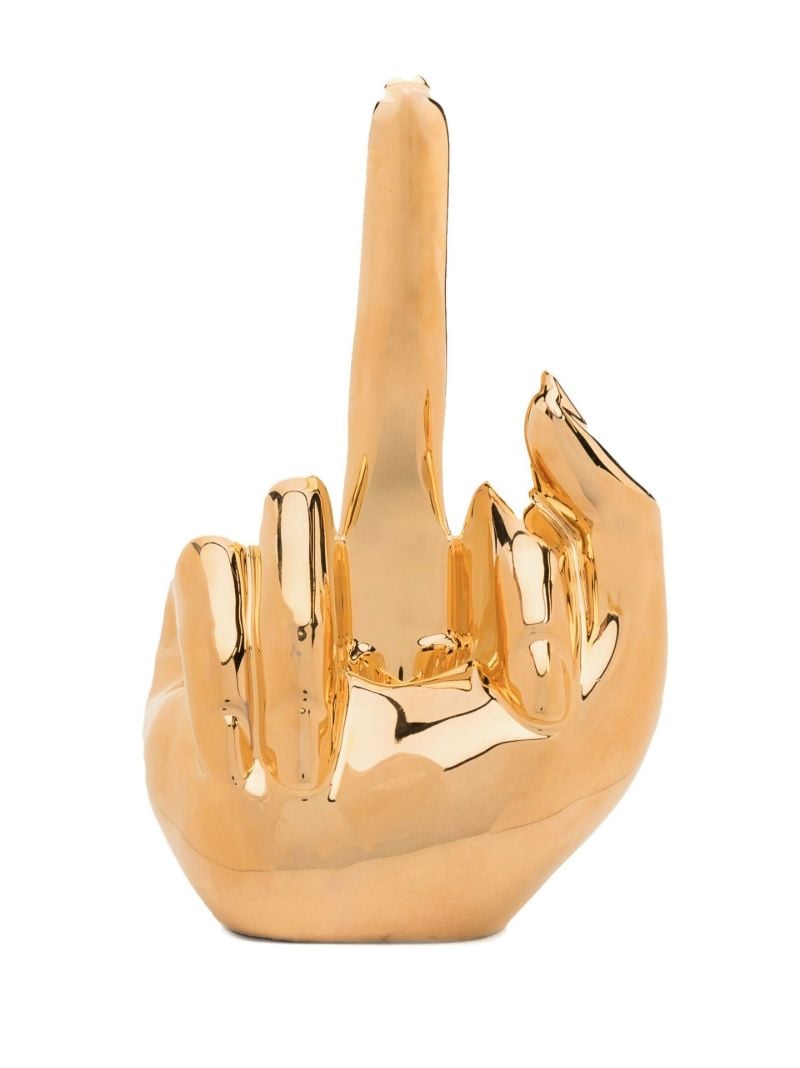 Gold-tone 2020 Earthenware Candlestick Holder