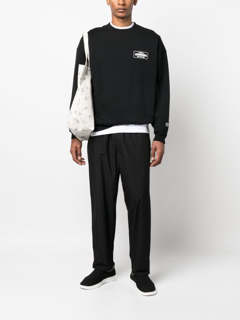 Black Logo Print Cotton Sweatshirt