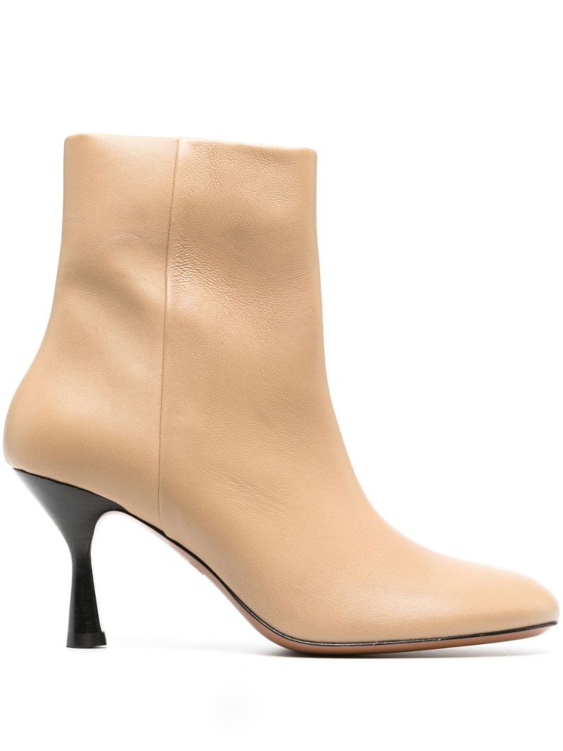 Neutral Carisio 75 Leather Ankle Boots