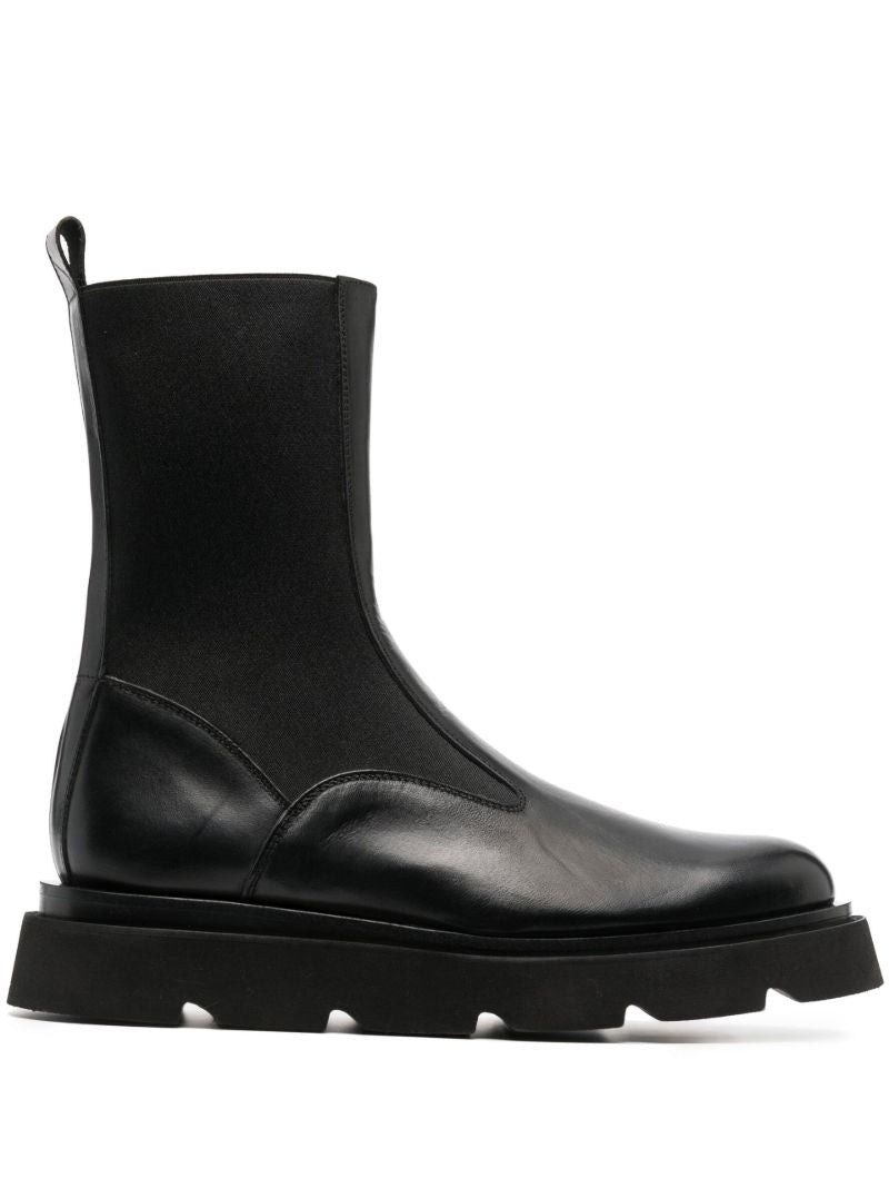 Black Moncaliera Chunky Ankle Boots