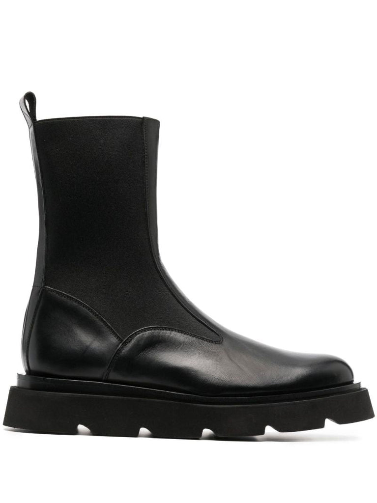 Black Moncaliera Chunky Ankle Boots