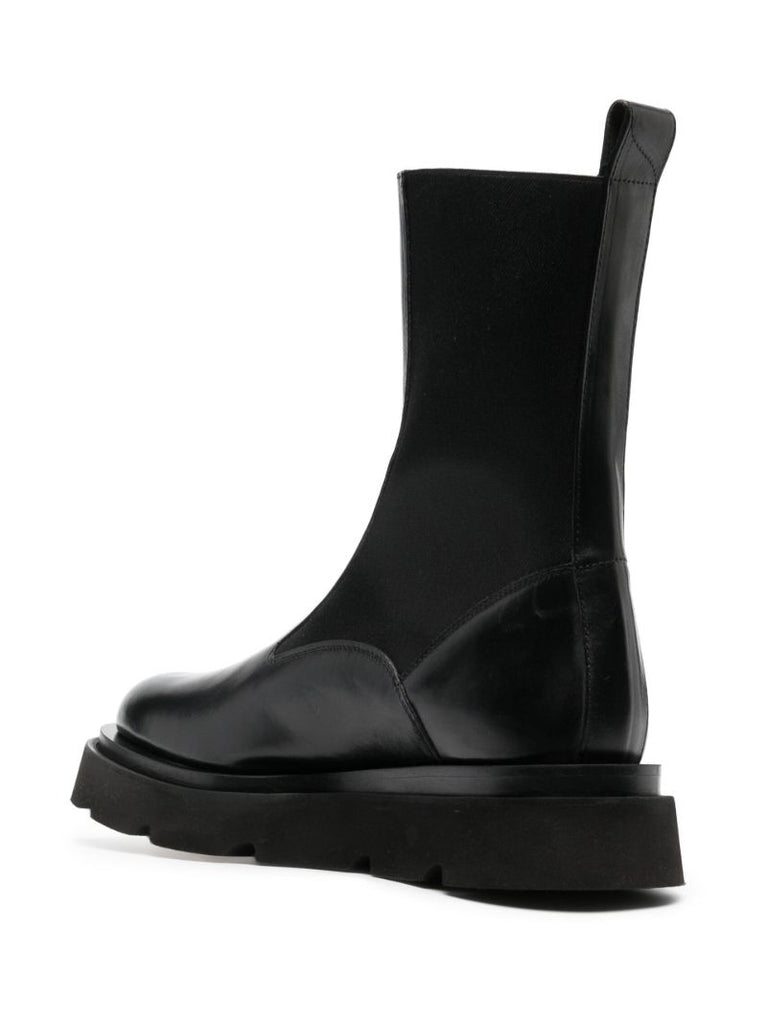 Black Moncaliera Chunky Ankle Boots