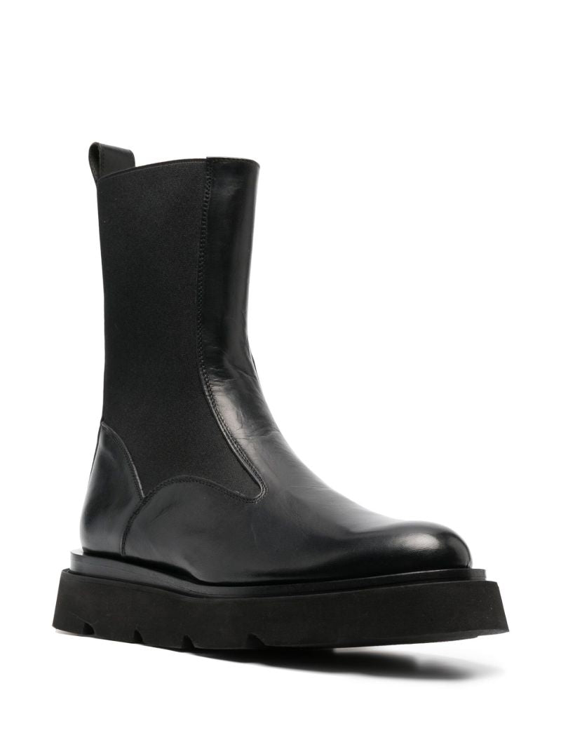 Black Moncaliera Chunky Ankle Boots