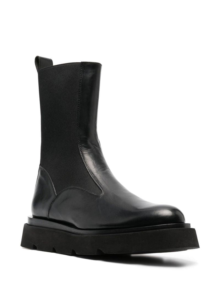 Black Moncaliera Chunky Ankle Boots