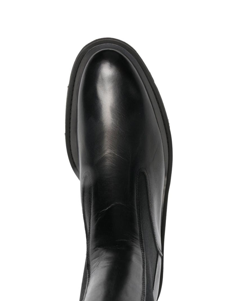 Black Moncaliera Chunky Ankle Boots