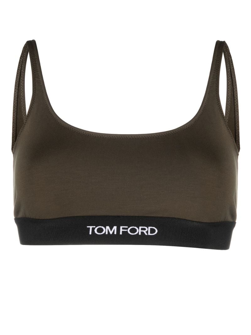 Green Logo Trim Bralette