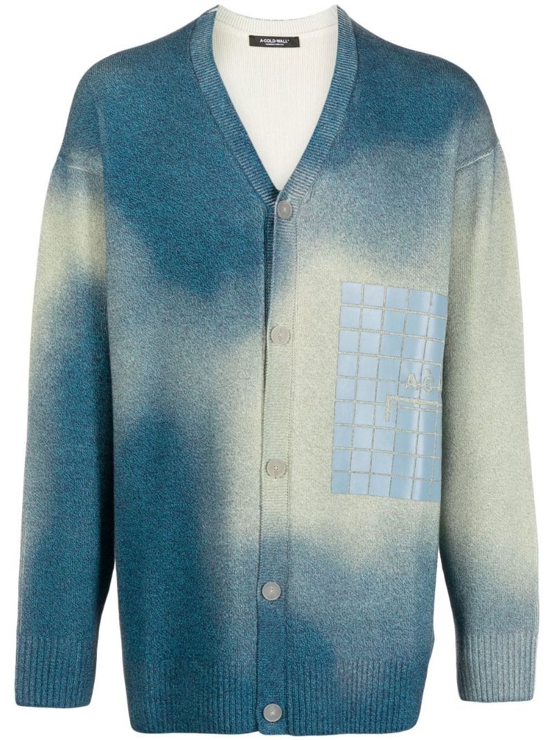 Blue Logo Gradient Cardigan