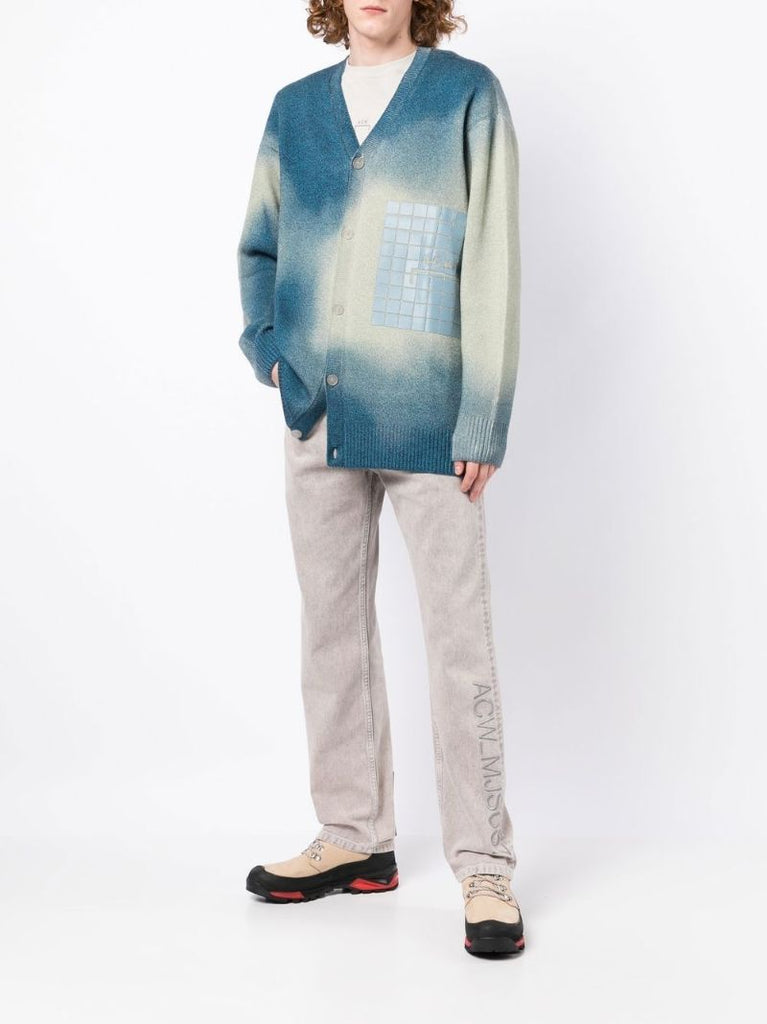 Blue Logo Gradient Cardigan