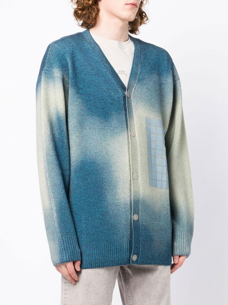 Blue Logo Gradient Cardigan