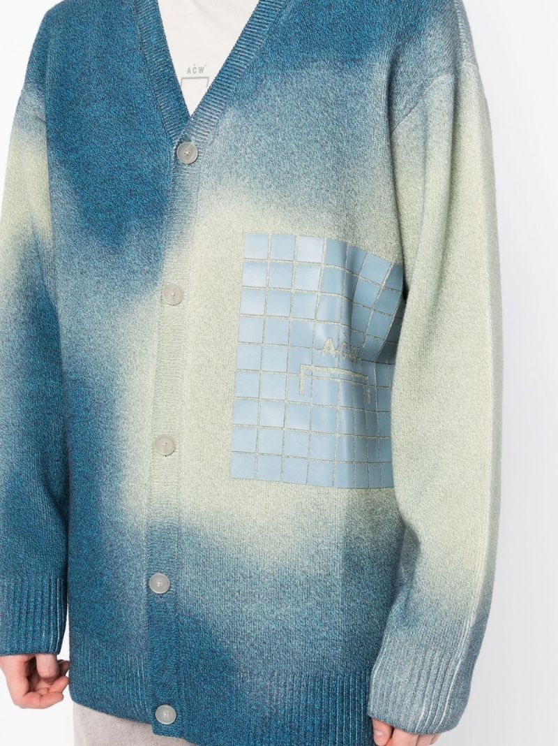 Blue Logo Gradient Cardigan