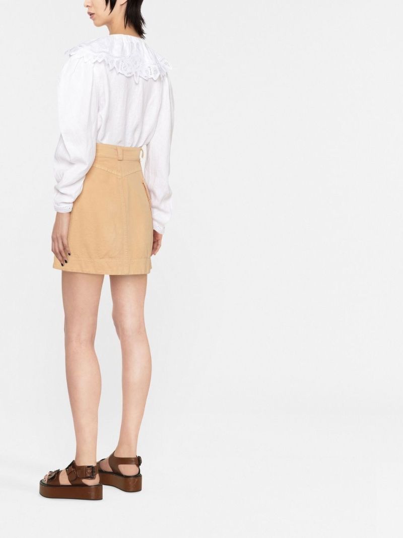 White Fay Crochet Collar Cotton Blouse