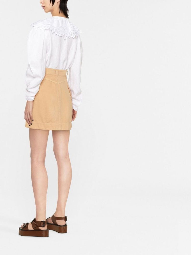 White Fay Crochet Collar Cotton Blouse