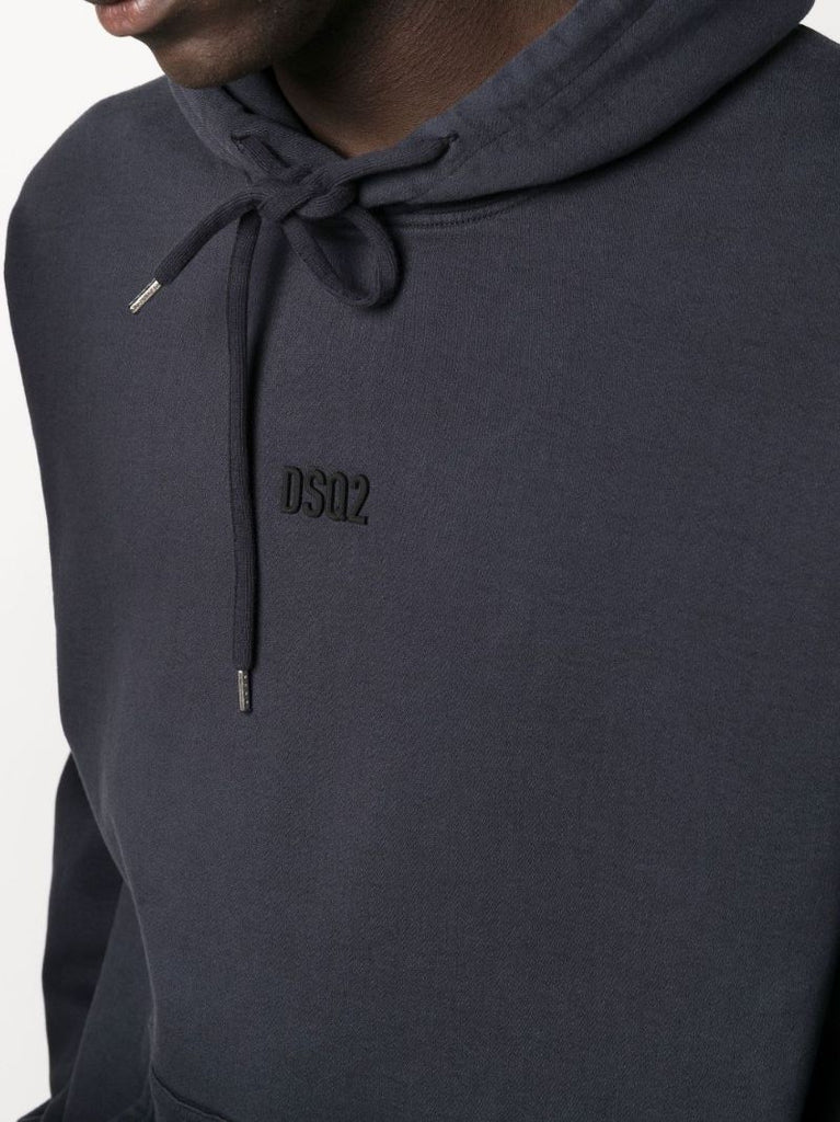 Blue Mini Embroidered Logo Hoodie