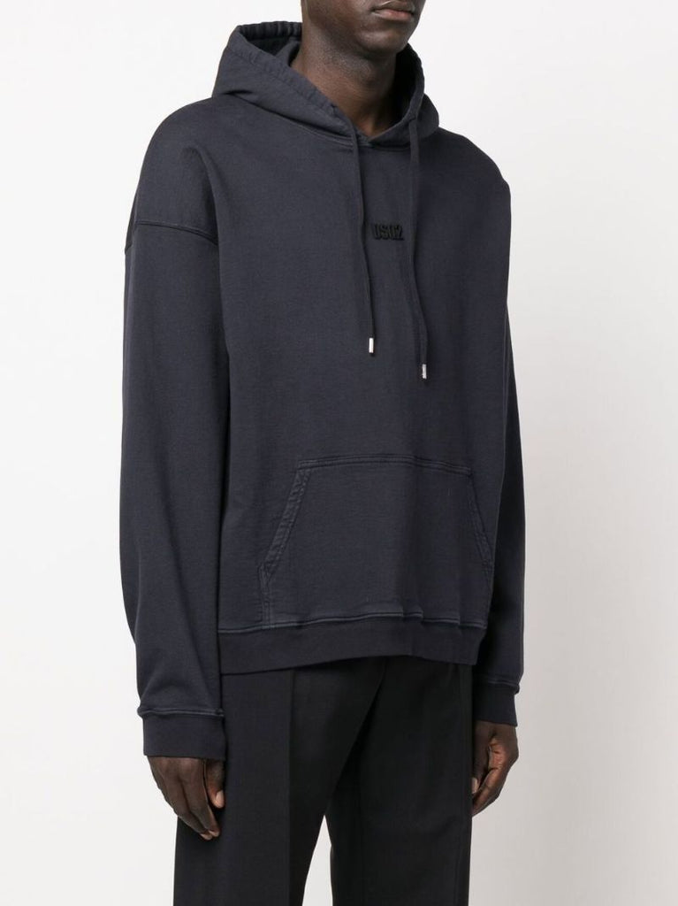 Blue Mini Embroidered Logo Hoodie