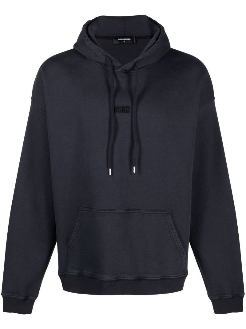 Blue Mini Embroidered Logo Hoodie